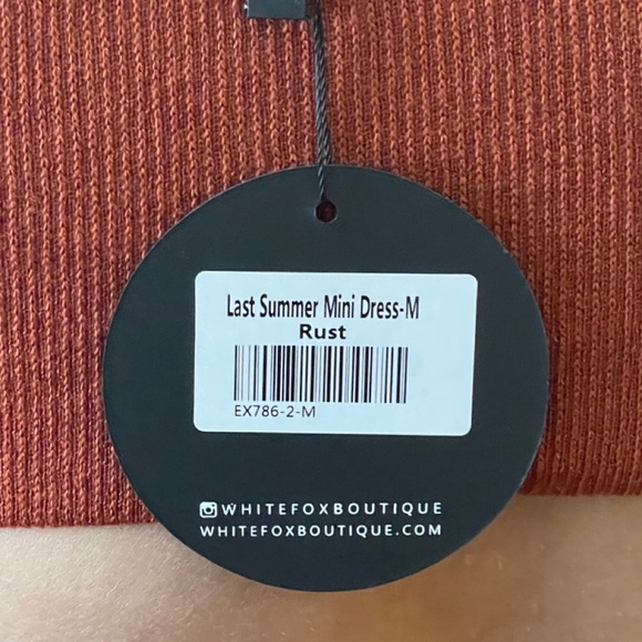 White Fox Boutique Rust Cutout Mini Dress - Picture 4 of 6